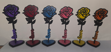 Load image into Gallery viewer, Hand Painted Wooden Rose