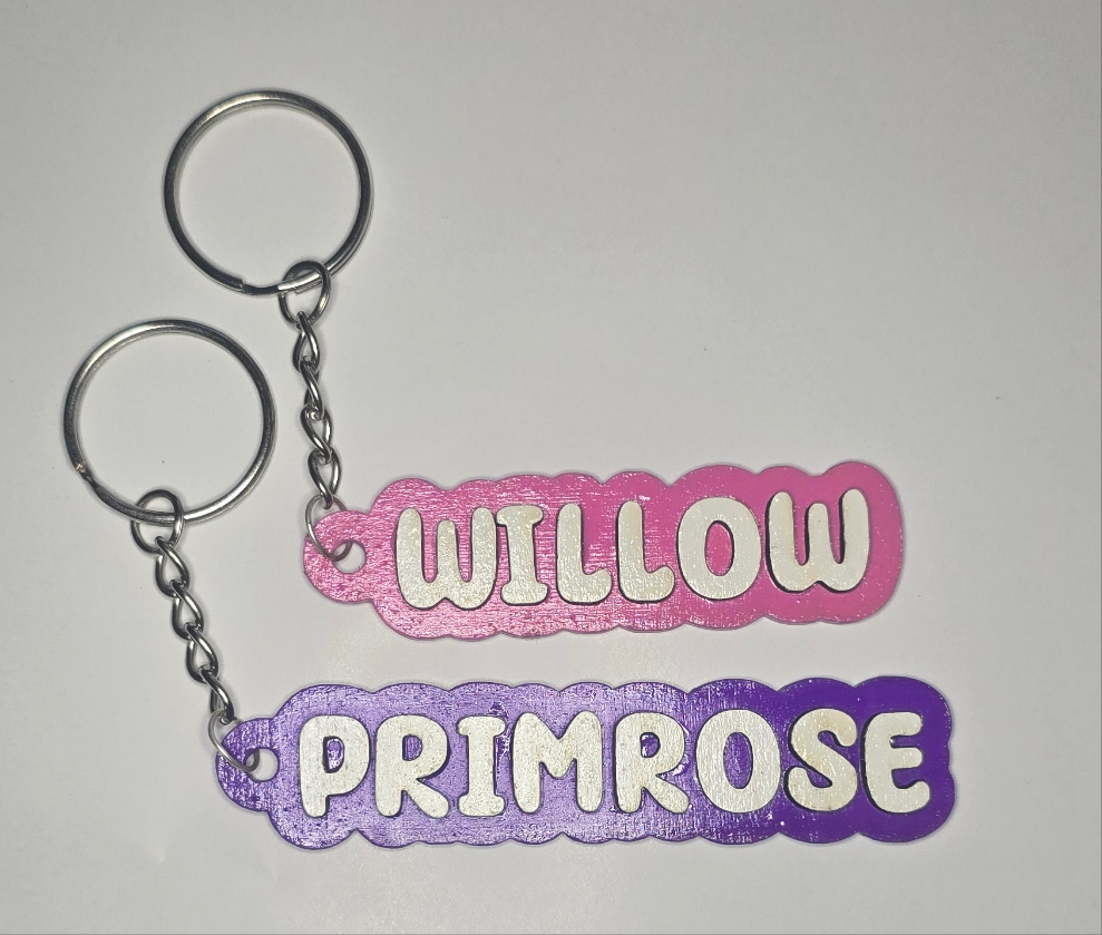 Custom Wooden Name keychain