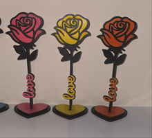 Load image into Gallery viewer, Hand Painted Wooden Rose
