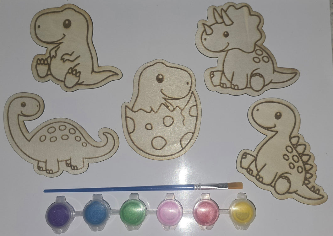 Dinosaur Wooden Magnet Paint kits