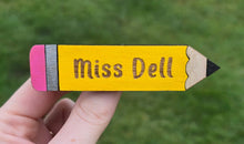Load image into Gallery viewer, Custom Wooden Pencil Badge
